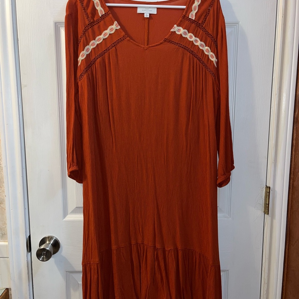 Elegant Rust Dress
